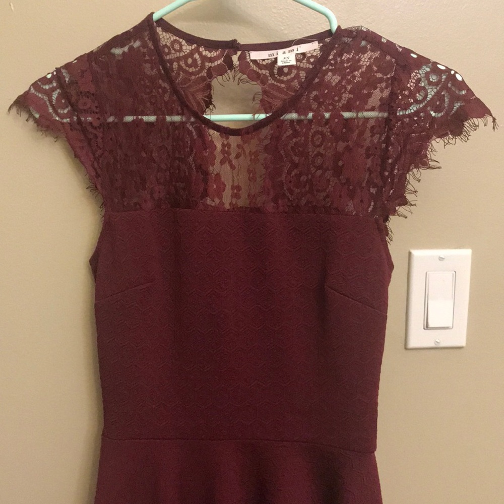 Burgundy Lace Dress (XS) from Francesca’s - Picture 4 of 5